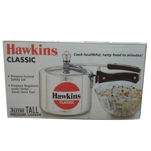 Silver Aluminium Hawkins Classic Tall Pressure Cooker, Capacity: 3 L, Size: 3 Liter