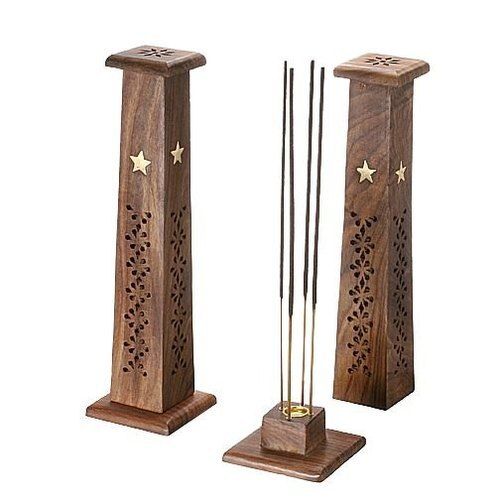 Easy To Cleaned Termite Resistant Durable Strong And Solid Brown Wooden Agarbatti Stands