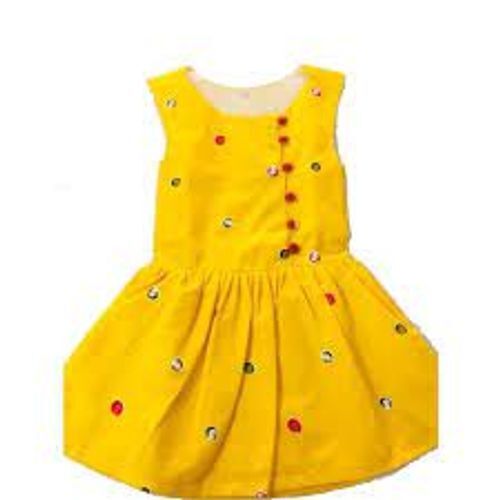 Yellow Kids Frock  Age Group: 1-3