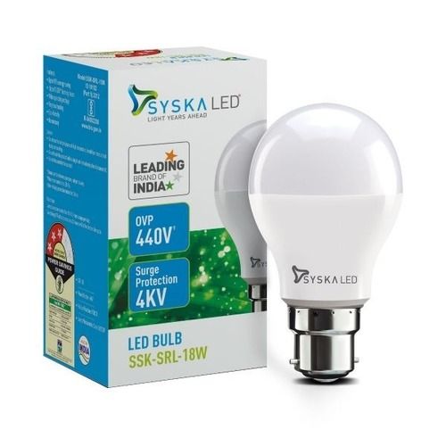 Cool White 18 Watt 440 Voltage Ip54 Ratting 50 Hertz Dome Shape Ceramic Body Led Bulb