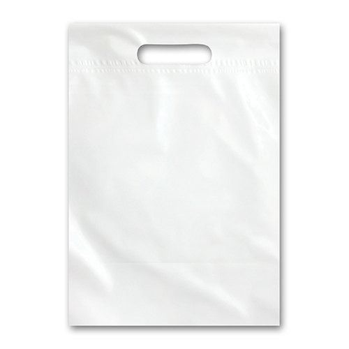 Stainless Steel 2 Kilogram Capacity 16 Inches Size White Plain D Cut Poly Bags