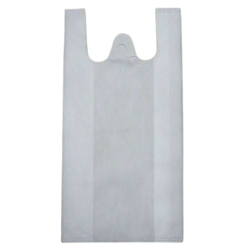 White Biodegradable And Washable Plain Non Woven W Cut Bag