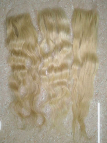 Blonde Lace Closure Human Hair Wig For Women And Young Girls