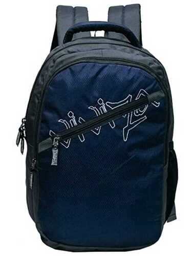 Blue Color Spacious Printed Casual College Bags With 3 Compartments for Unisex