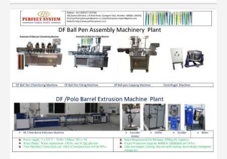 Black Df Ball Pen Making Machinery With Production Capacity 80000 To 100000