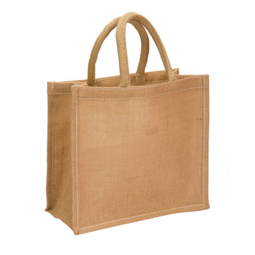 Gobamboos Natural Beige Ethnic Jute Shopping Bag - 12"x10"x2"