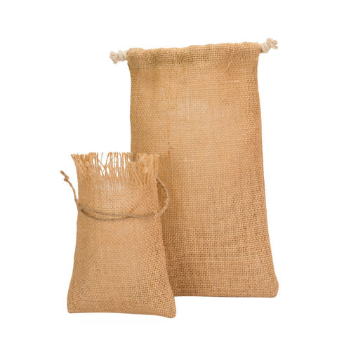 Gobamboos Set of 2 Jute Pouch Bags (4"x9" & 8"x10")