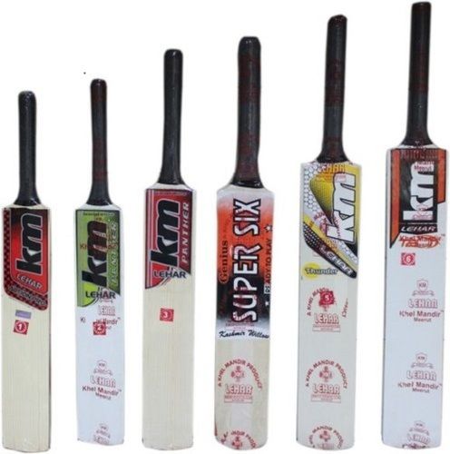 Km Cricket Bats - Best Quality Wood, Standard Portable Size | Termite Resistant, Colorful Design, Soft Cloth Care