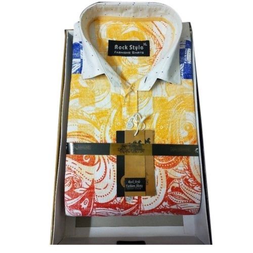 Men Festive Wear Printed Shirt Age Group: 18-32