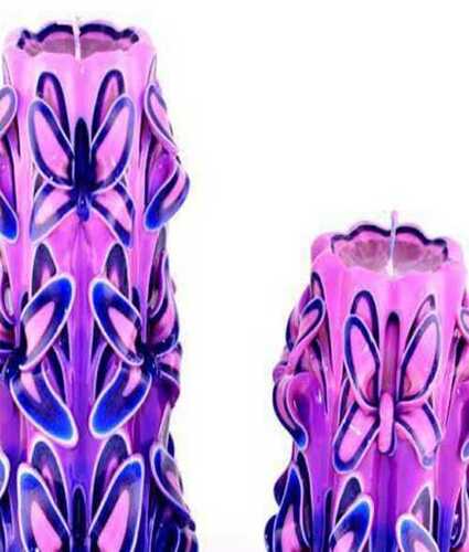 Multi Color Paraffin Wax Carved Candles