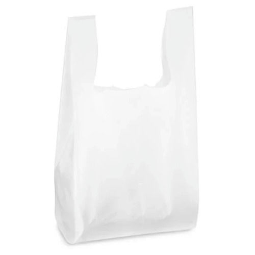 Silver Plastic White Poly Carry Bag, For Grocery