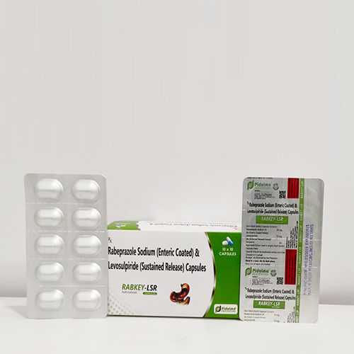 RABKEY-LSR Rabeprazole Sodium And Levosulpiride Capsules, 10x10 Alu Alu Pack