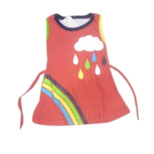 Red color Kids Cotton Frock