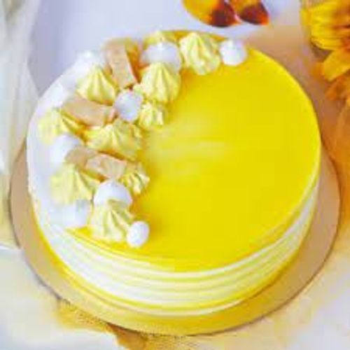 Testy Sweet Delicious Yellow White Pineapple Flavour Cake For Birthday, 1 Kg Cas No: 24249-30-7