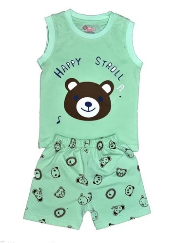 हवा पार होने योग्य और धोने योग्य स्लीवलेस राउंड नेक कॉटन किड्स ड्रेस