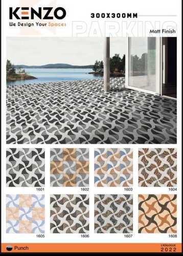 8-10 मिमी मोटाई और सिरेमिक सामग्री के साथ प्रवाह के लिए डिजिटल पार्किंग टाइल्स