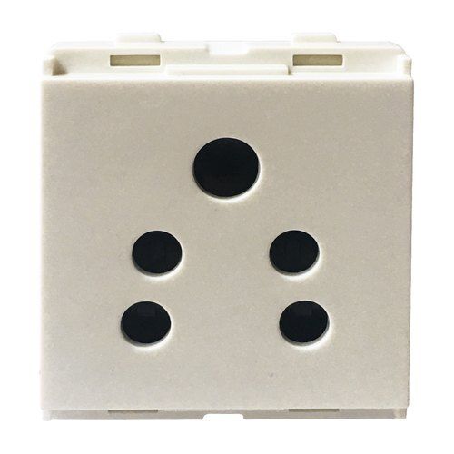 Energy Efficient Durable Five Pin White Polycarbonate Electrical Socket