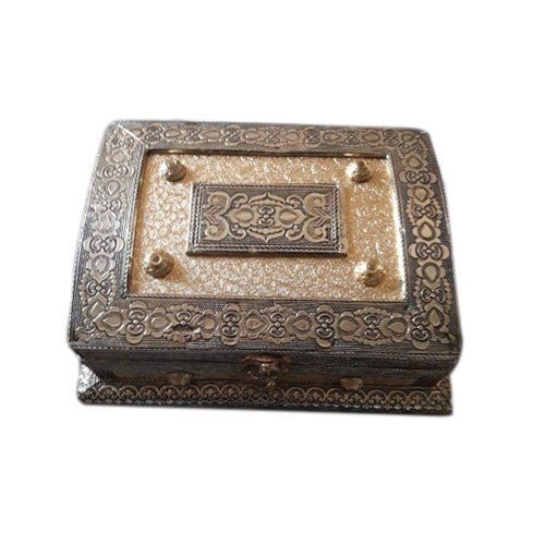 Gifts Multifunctional Trendy Designer Wood Decorative Square Brown Jewellery Box