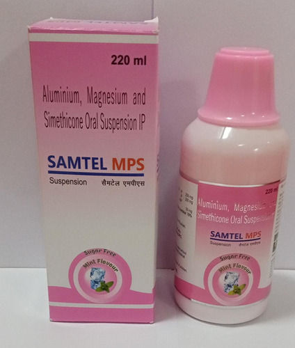  पाउडर Samtel Mps एल्युमिनियम, मैग्नीशियम और सिमेथिकोन ओरल सस्पेंशन, 220 Ml