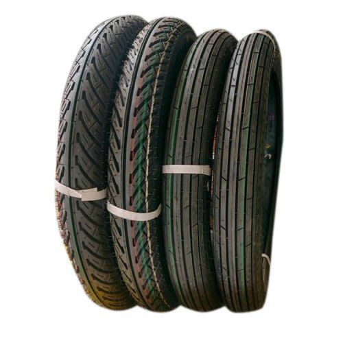 Solid Black Round Two Wheeler Tyres