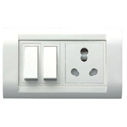 Unbreakable And Wall Mounted Two Switch Three Pin Modular Electrical Socket Application: Industrial