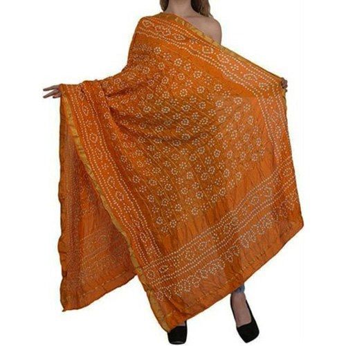 Multicolor Yellow Bandhani Dupatta For Ladies