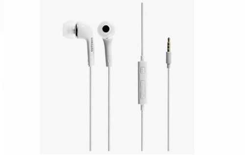 White 1.2 Meter Long And Rubber Body Sweat Resistance Wired Earphone