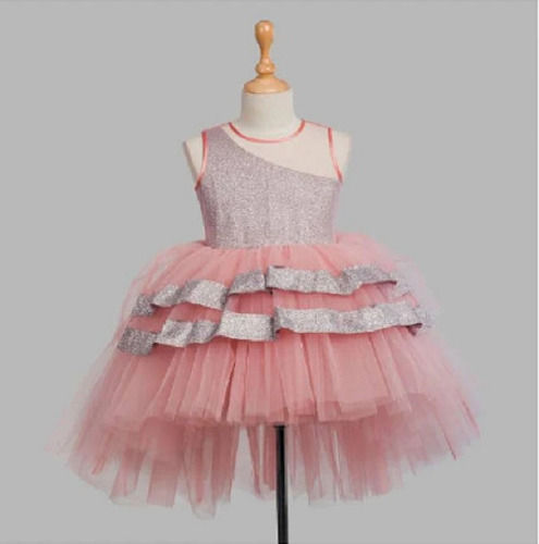 Designer Net Frock Age Group: 5 To 8 Years