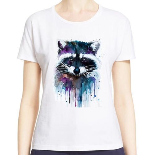 Ladies Printed Round Neck T Shirt