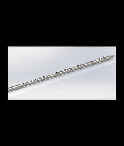 Mild Steel Single Extruder Screw, 45 Hrc Hardness, Corrosion Resistance