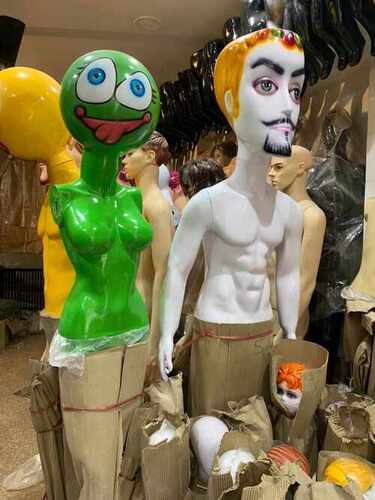 Portable Lightweight Non-Foldable Full Body Clothing Mannequin - New Style With Makeup Face, Various Color Options