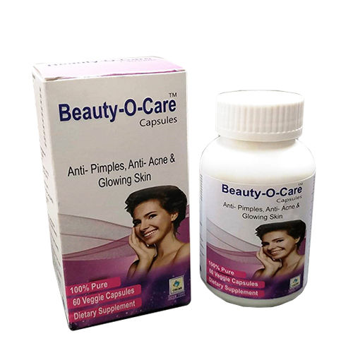 White Beauty-O-Care Anti Pimple And Acne 100% Veg Dietary Supplement Capsules