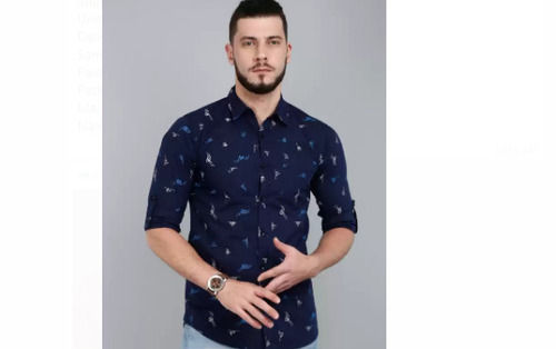 Full Sleeves Washable And Comfortable Printed Shirt For Men'S