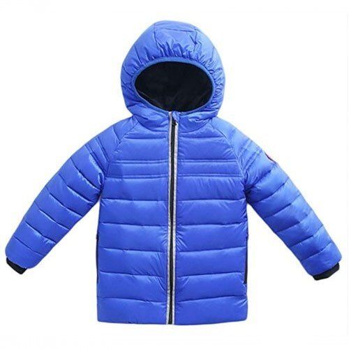 Blue High Quality Unisex Windproof 100% Polyester Kids Hoodie Jacket