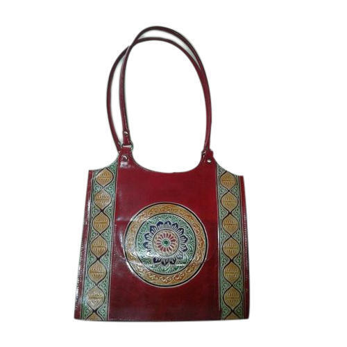 Buy Jungle Elephants Design Ethnic Hand Embossed Shantiniketan Leather  Indian Shoulder Bag at Amazon.in