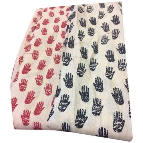 Multi Color Chennai Khadi Hand Print Fabric