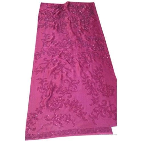 Pink Color Georgette Fabric Swarovski Saree