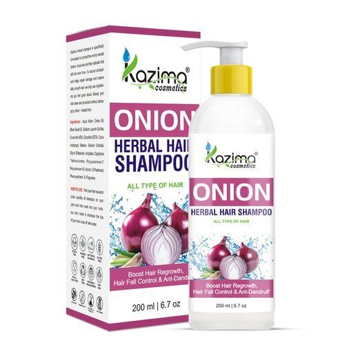 White Restore Natural Shine And Prevent Hair Loss Kazima Onion Herbal Shampoo 