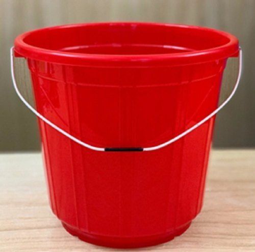 Pp Round Shape Red Stripe Polypropylene Plastic Buckets For Household