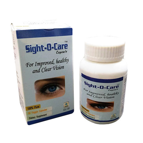 Black Sight-O-Care Herbal Capsules For Common Eye Weakness, Irritation And Disorders