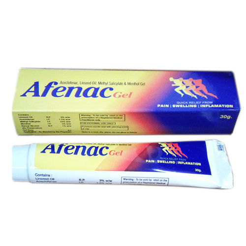 Afenac Aceclofenac, अलसी का तेल, मिथाइल सैलिसिलेट और मेन्थॉल जेल, 30 Gm