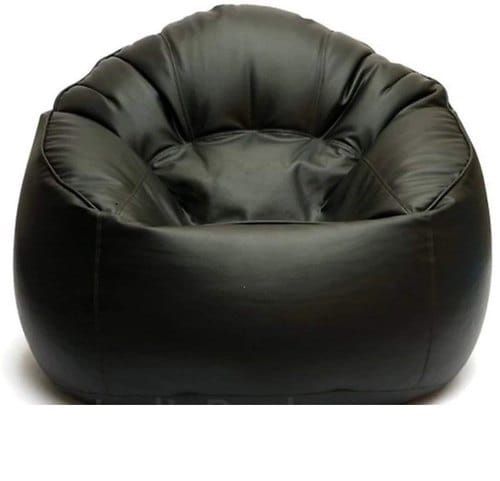 Trendy and Comfortable Black Leather Bean Bags