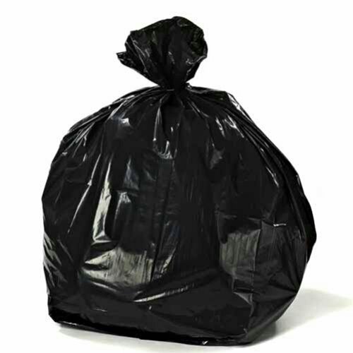 Black Plastic Garbage Bags, 1kg To 10 Kg Storage Capacity, Polyethylene Plastic