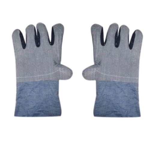 Jeans fabric plain safety gloves