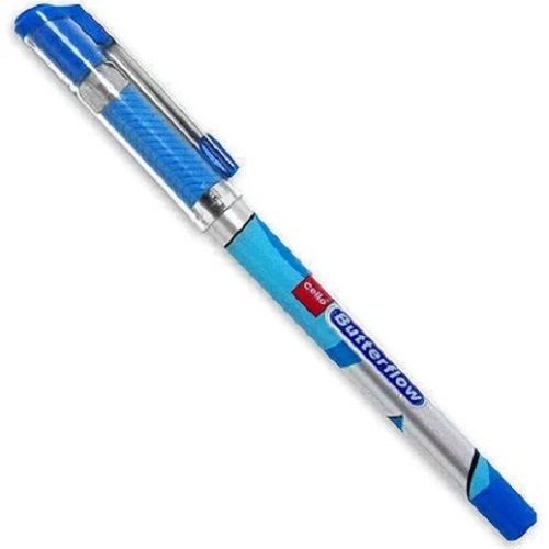 Plastic Body Lightweight Cello Butterflow Blue Ink Ball Point Pen For Smooth Writing 