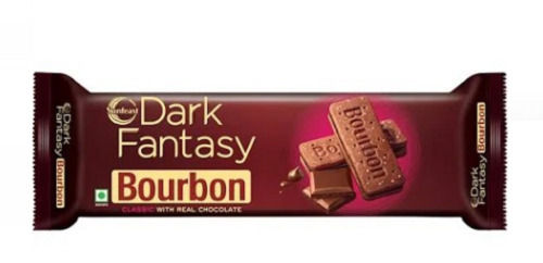 50 Grams Rectangular Crunchy And Sweet Dark Fantasy Cream Bourbon Biscuits
