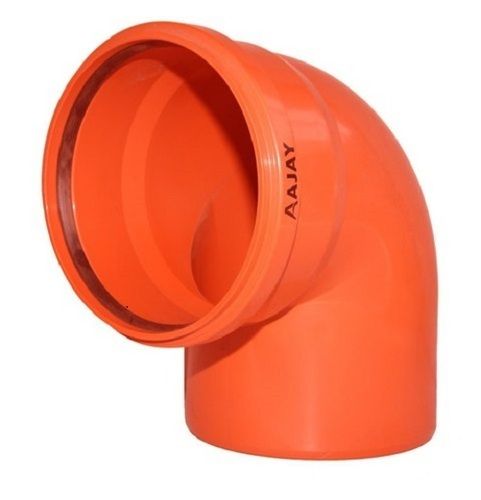 High Performance Leak Resistance Plain Round Orange Pvc Water Pipe Fitting 