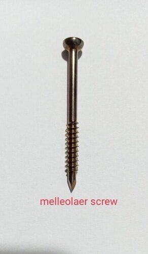 Black Non Corrosive Malleolar Screws For Orthopaedic Implants