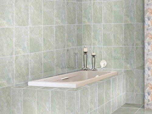 Non Slippery Attractive Look Matte Finish Green Ceramic Bathroom Wall Tile