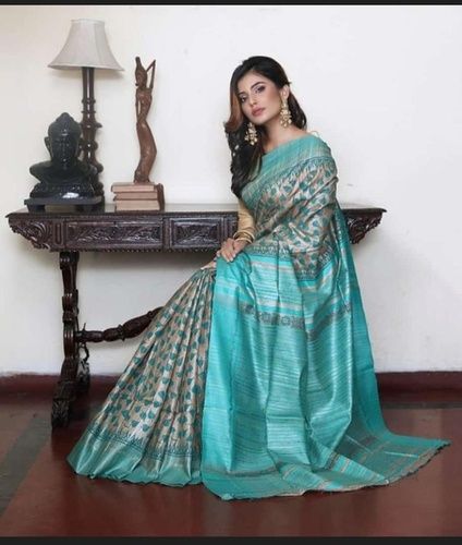 Shrink Resistance Skin Friendliness Appealing Look Comfortable To Wear Ladies Silk Saree